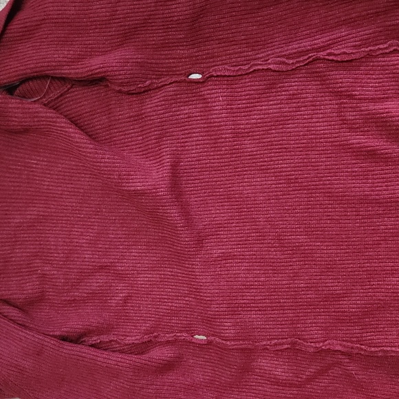 Princess Polly Burgundy Wrap Sweater Mini Dress Size L/XL - Picture 10 of 10